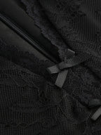 Women’s Champagne Elegant Floral Lace Deep V-Neck Long Sleeve A-Line Maxi Dress with Tiered Ruffle Detail