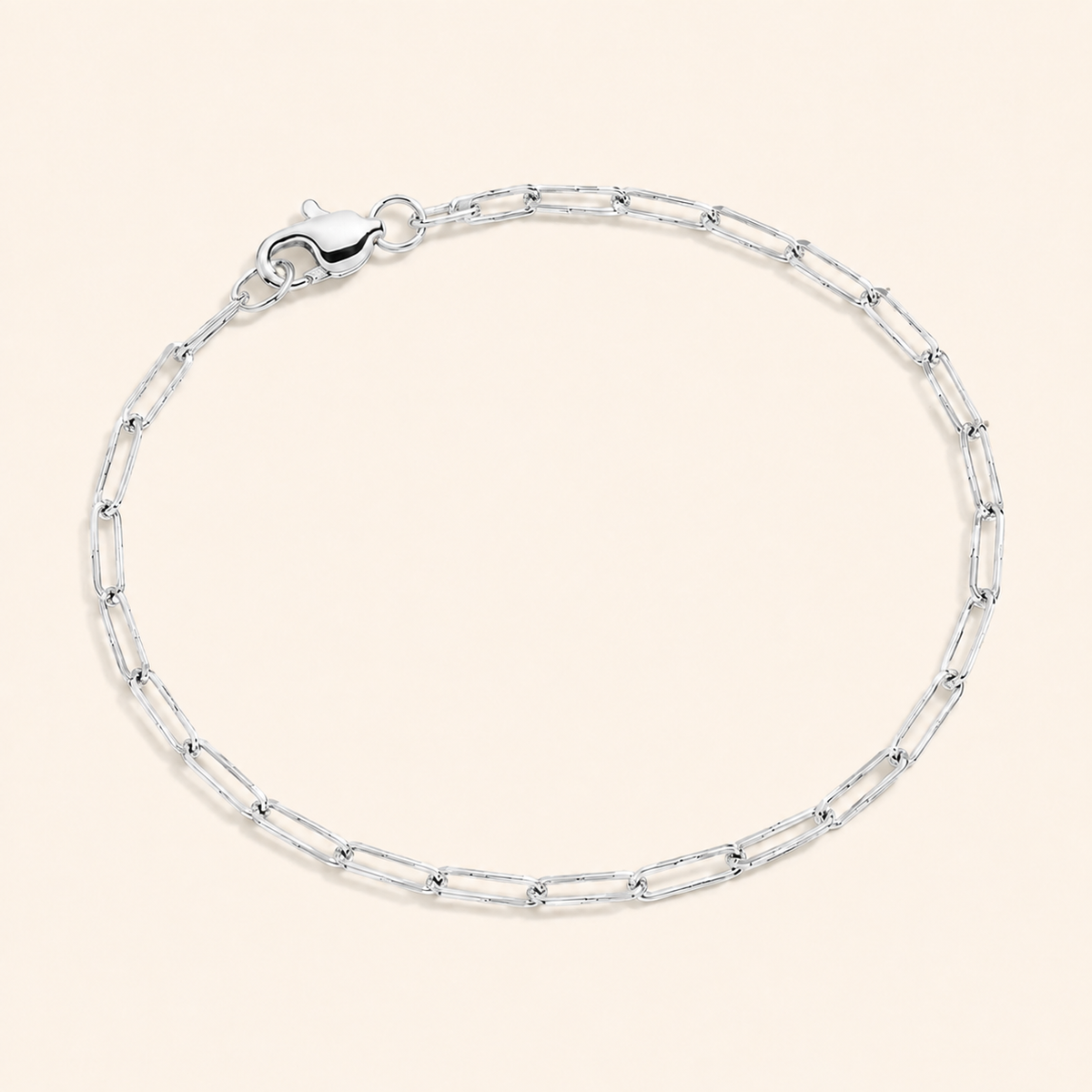 Women’s Minimalist Fine Paperclip Link Bracelet