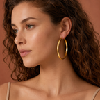 Classic Gold Hoop Earrings in Seven Sizes