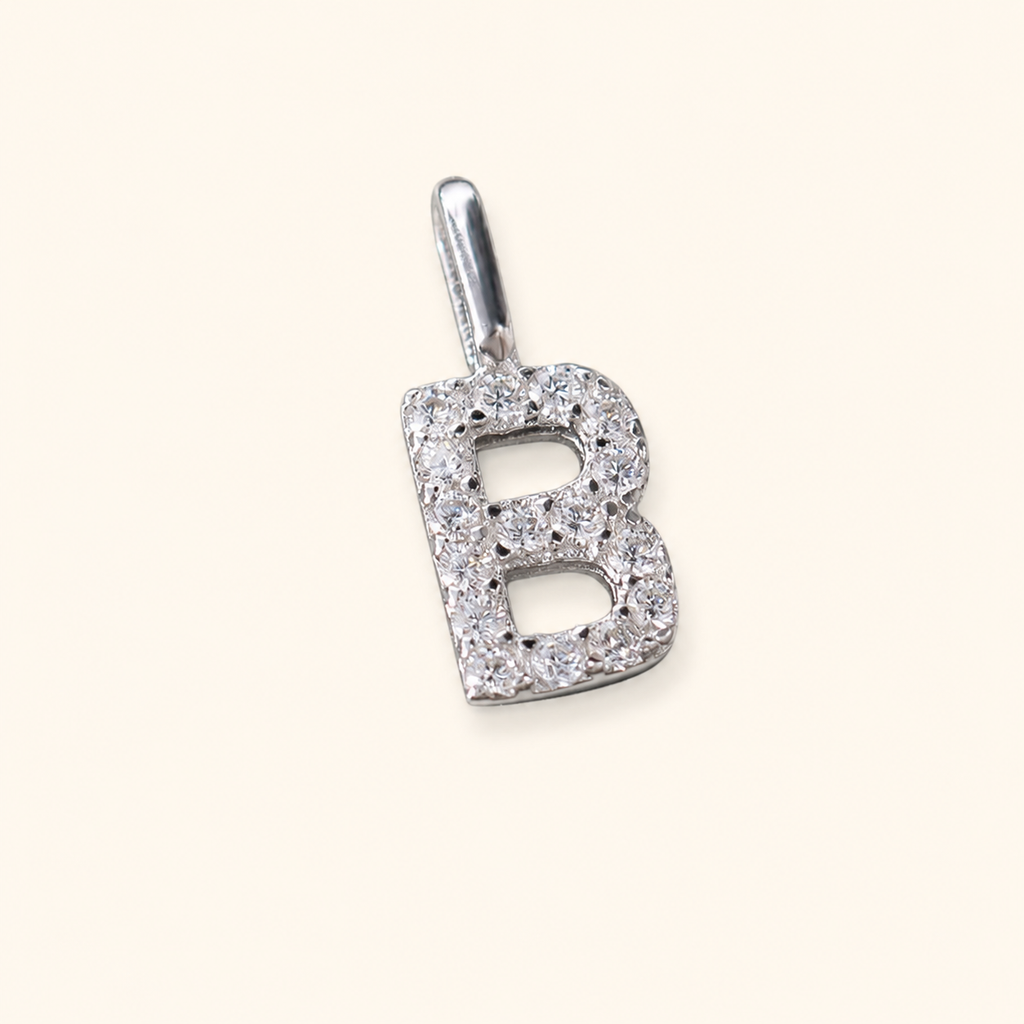S925 Sterling Silver Personalized 26 Letter Pendant Necklace