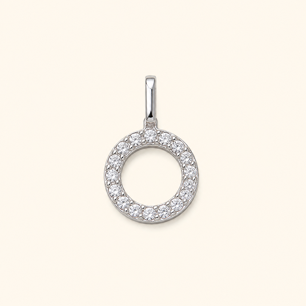 S925 Sterling Silver Personalized 26 Letter Pendant Necklace