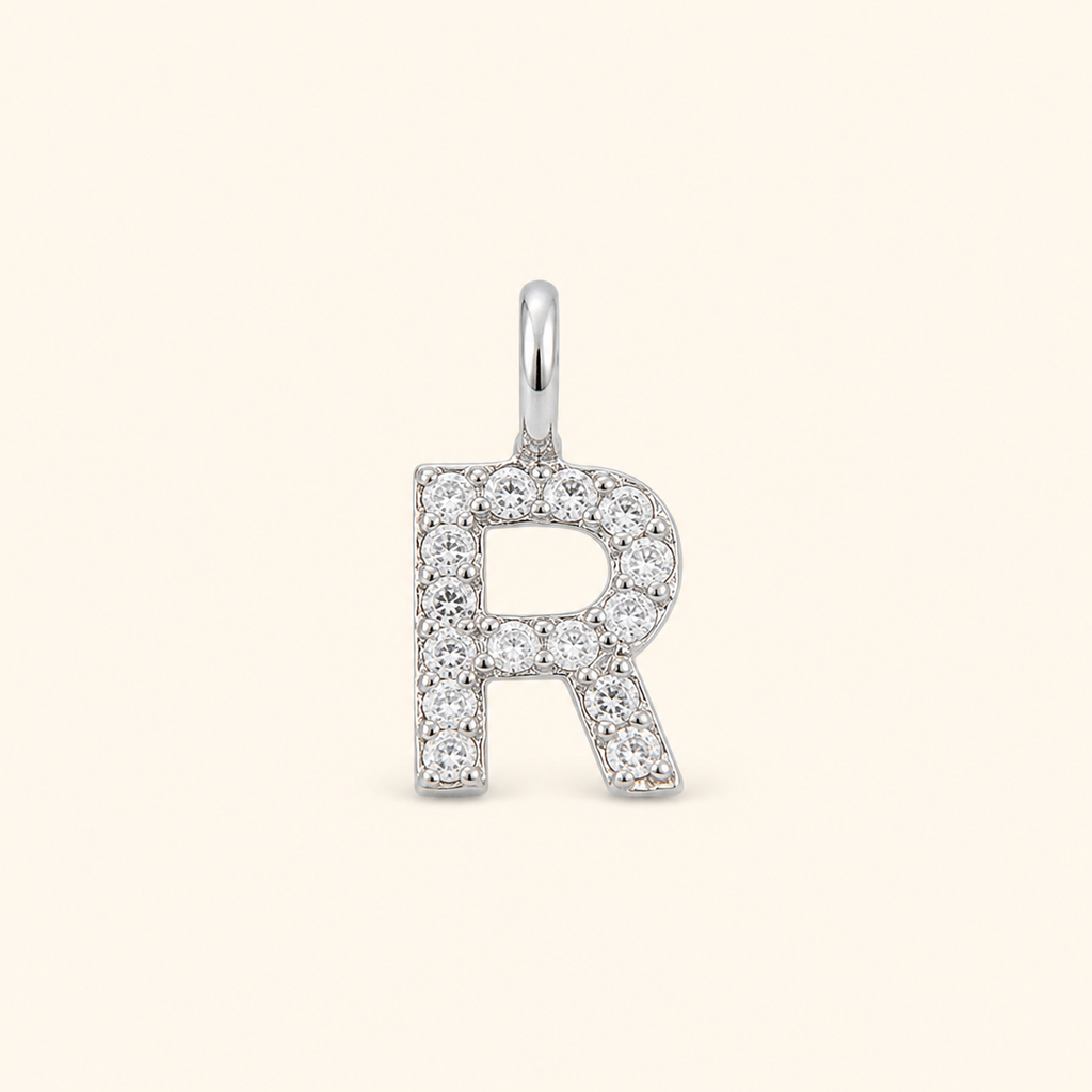 S925 Sterling Silver Personalized 26 Letter Pendant Necklace