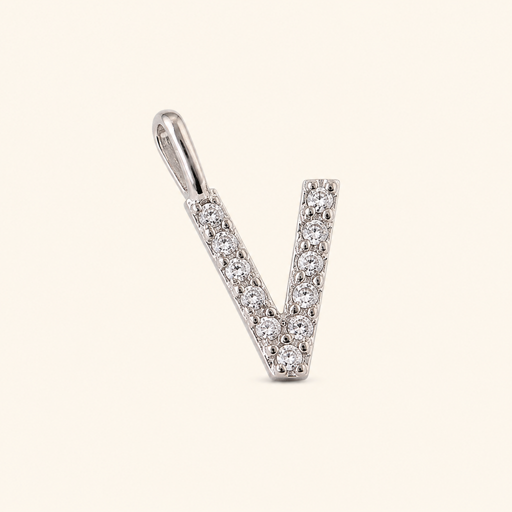 S925 Sterling Silver Personalized 26 Letter Pendant Necklace