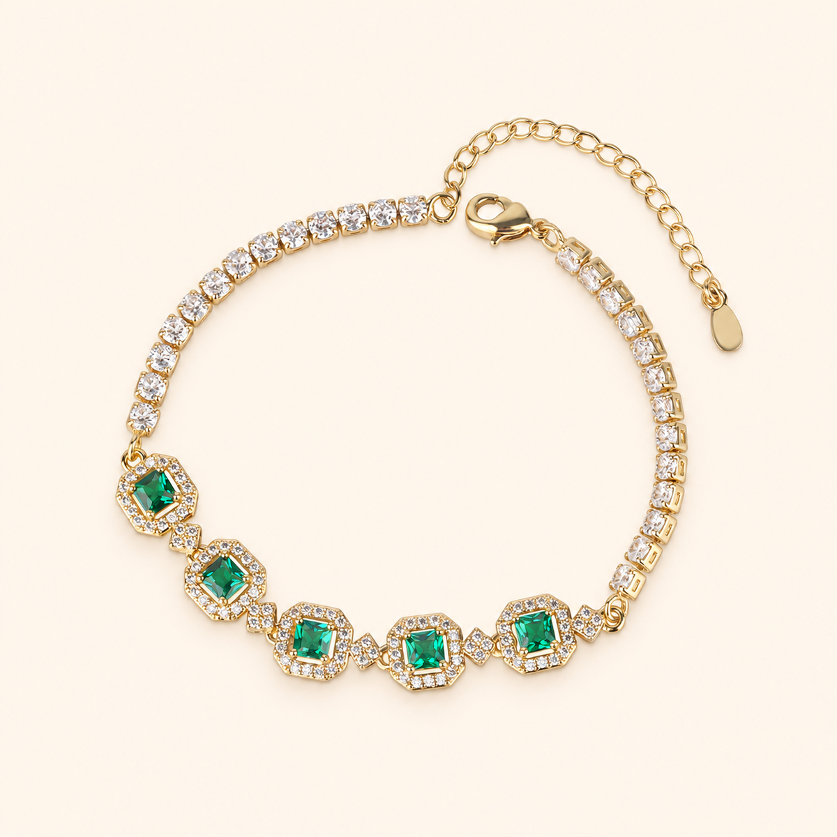 Women’s Colorful Paraiba-Inspired Crystal Tennis Bracelet in Gold or Silver Tone