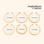 Women’s 6-Piece Textured Bangle Set with Floral, Heart and Star Details