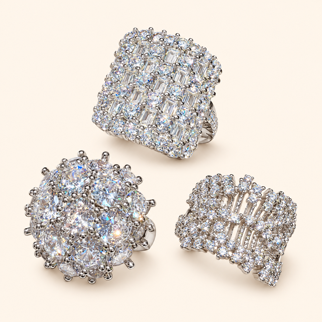 Women’s All-Over Sparkle Cubic Zirconia Ring Collection