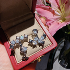 Women’s Celestial Cubic Zirconia Necklace, Earrings, Bracelet & Ring Set with Star and Tassel Details
