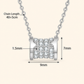 Women’s S925 Sterling Silver Pavé Moissanite Hourglass Pendant Necklace – 0.63CT