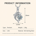 Women’s S925 Sterling Silver Dolphin Moissanite Pendant Necklace – 1CT