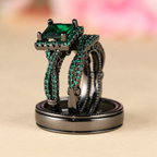 Women’s Elegant Three-Piece Geometric Ring Set with Sparkling Cubic Zirconia
