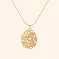 Sicilian Lemon Stone Pendant Necklace – Gold & Silver