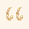Sicilian Lemon Stone Drop Stud Earrings – Gold & Silver