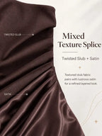 Women’s Purple Elegant Satin One Shoulder Sleeveless Column Maxi Dress with Draped Waist