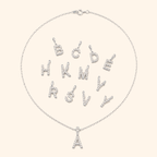 S925 Sterling Silver Personalized 26 Letter Pendant Necklace